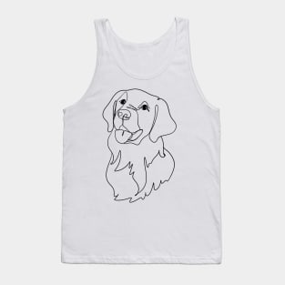 Golden retriever minimalist line art Tank Top